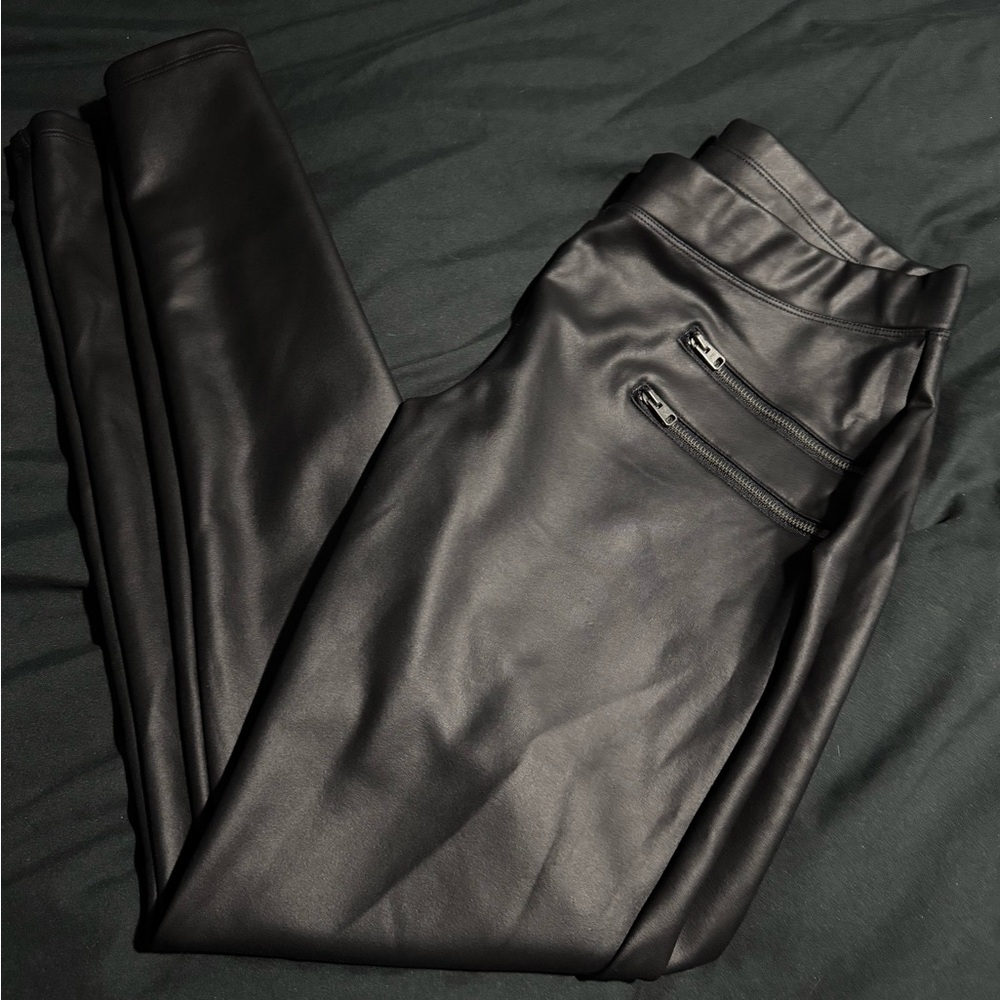 Express women’s black leather leggings